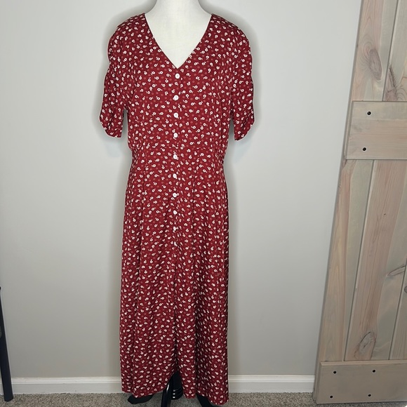 Amazon Dresses Red Floral Maxi Dress Poshmark